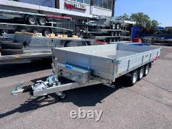 Hydraulic Triple Axle Tipper Trailer 13.3ft x 6.6ft 3500kg Heavy Duty Electric
