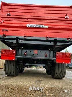 JACKSTA Dump Trailer 12 Tonne Drop Side Tipping Heavy Duty Farm Trailer UK Stock