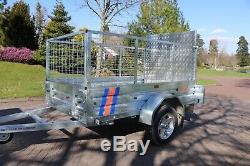KirbyTrailers 750kg CAGED & RAMPED Heavy Duty Galvanised Box Utility Car Trailer