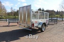 KirbyTrailers 750kg CAGED & RAMPED Heavy Duty Galvanised Box Utility Car Trailer