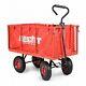 Large Heavy Duty Garden Trolley Handcart And Tractor Trailer With Liner