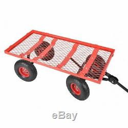 Large Heavy Duty Garden Trolley Handcart and Tractor Trailer with Liner