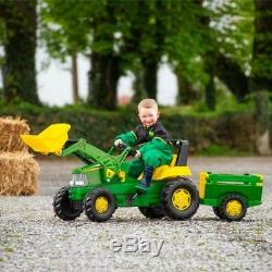 Large Kids Tractor Farmer Trailer Loader Children Ride On Heavy Duty Truck Gift
