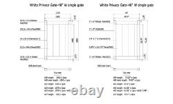 Large White Vinyl Privacy Farm / Paddock Gate 6 Feet x 4 Feet Heavy Duty