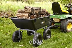 Lawn Tractor Dump Cart Garden Wagons Lawn Mower Utility Wheelbarrow Trailer