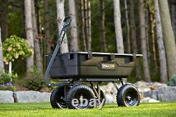 Lawn Tractor Dump Cart Garden Wagons Lawn Mower Utility Wheelbarrow Trailer