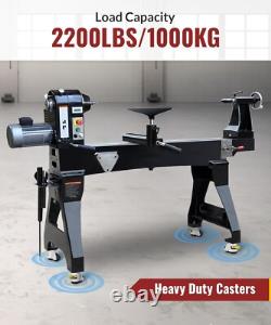 Leveling Castor Wheels Set of 4 Heavy Duty Retractable Casters, M12 and 1/2 Ste