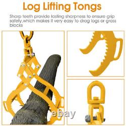 Log Lifting Tongs 2/4Claw Timber Heavy Duty Dragging Skidding Tongs Logging Grab