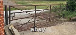 Metal 5 bar gate 7m (22ft) heavy duty Equestrian Farm Industrial