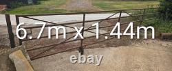 Metal 5 bar gate 7m (22ft) heavy duty Equestrian Farm Industrial