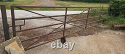 Metal 5 bar gate 7m (22ft) heavy duty Equestrian Farm Industrial