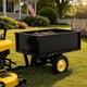 Metal Garden Trolley Cart Atv Dump Trailer Utility For Tractor Lawn Mower 500lbs