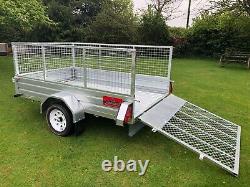 NEW 8X5 Trailer With Cage Kit & Rear Loading Ramp Apache Road Trailer Heavy Duty