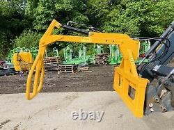 NEW HEAVY DUTY OVER ARM BALE HANDLER, GRAB, SQUEEZE, tractor Euro 8 brackets