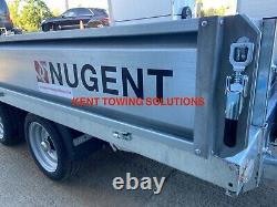 NEW Nugent Flatbed F3118H with Dropsides Trailer, 10ft x 6ft 3500KG Heavy Duty