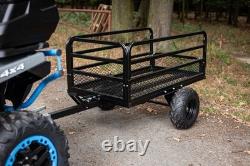 New ATV Trailer Garden 400 Black Heavy-Duty Single Axle Tipping Trailer