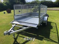 New Apache 7ft x 5ft Caged Trailer Heavy Duty Trailer, Galvanised, UK Delivery