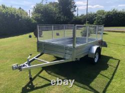 New Apache 7ft x 5ft Caged Trailer Heavy Duty Trailer, Galvanised, UK Delivery