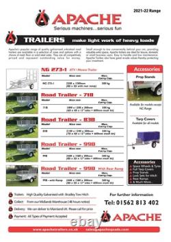New Apache 7ft x 5ft Caged Trailer Heavy Duty Trailer, Galvanised, UK Delivery