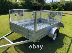 New Apache 7ft x 5ft Caged Trailer Heavy Duty Trailer, Galvanised, UK Delivery
