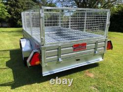 New Apache 7ft x 5ft Caged Trailer Heavy Duty Trailer, Galvanised, UK Delivery