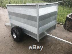 New Heavy Duty fully galvanised ATV livestock trailer mesh gate quad bike