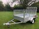 New Heavy Duty Single Axle Trailer With Loading Ramp & Cage Kit Uk Delivery