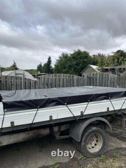 Nissan Cabstar Truck Tarpaulin Heavy Duty Flat Rsheet Cover 10.6ft X 8ft Black