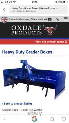 OXDALE HEAVY DUTY GRADER BOX 10ft