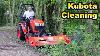 Outdoors Clean Up Using A Kubota B2261 Compact Tractor And Front Flail Mower
