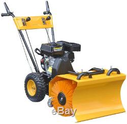 Path Road Cleaner Brush Machine Petrol 2 Stage Snow Plough Blade Sweeper 6,5HP