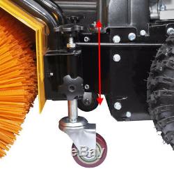 Path Road Cleaner Brush Machine Petrol 2 Stage Snow Plough Blade Sweeper 6,5HP