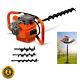 Petrol Earth Auger 49cc 2-stroke Fence Post Hole Borer Ground+drill 3 Bits 4/6/8