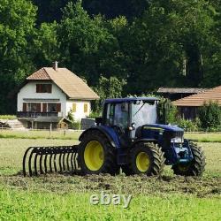 Pine Straw Rake Tow Behind Dethatcher With 17 Tines Attaches Lawn Tractor ATV/UTV