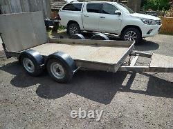 Plant Trailer 3500kg heavy duty -NO VAT- 11 x 6 ft with ramp and tilting bed