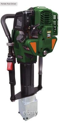 Portek Petrol Mini Post Driver 32.7cc Compact Power for Heavy-Duty Fencing