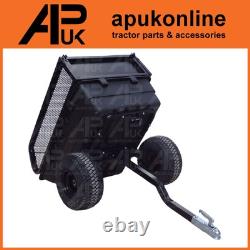 Quad ATV Tipping Ride On Mower Off Road Trailer with Mesh Sides for Yard