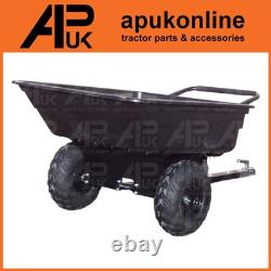 Quad ATV Utility Tipping Ride On Mower Off Road Trailer Garden Poly Dump Cart