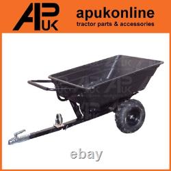 Quad Trailer 10cuft Push Pull Tipper with Pneumatic Tyres for Yard and Stable