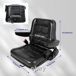 Quality Black Universal Suspension Seat FORKLIFT/DUMPER/MOWER Heavy Duty PVC