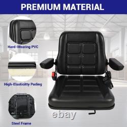 Quality Black Universal Suspension Seat FORKLIFT/DUMPER/MOWER Heavy Duty PVC