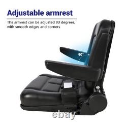 Quality Black Universal Suspension Seat FORKLIFT/DUMPER/MOWER Heavy Duty PVC