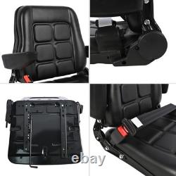 Quality Black Universal Suspension Seat FORKLIFT/DUMPER/MOWER Heavy Duty PVC