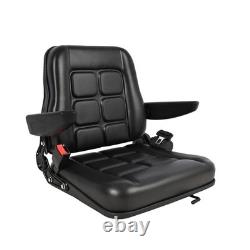 Quality Black Universal Suspension Seat FORKLIFT/DUMPER/MOWER Heavy Duty PVC