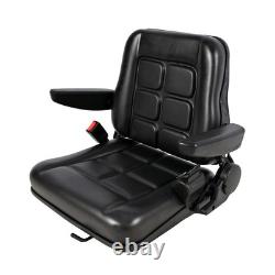 Quality Black Universal Suspension Seat FORKLIFT/DUMPER/MOWER Heavy Duty PVC