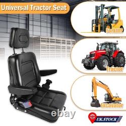 Quality Universal Suspension Seat FORKLIFT/DUMPER/MOWER Heavy Duty PVC Black