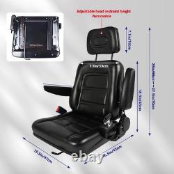 Quality Universal Suspension Seat FORKLIFT/DUMPER/MOWER Heavy Duty PVC Black