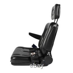 Quality Universal Suspension Seat FORKLIFT/DUMPER/MOWER Heavy Duty PVC Black