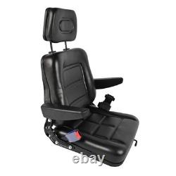 Quality Universal Suspension Seat FORKLIFT/DUMPER/MOWER Heavy Duty PVC Black