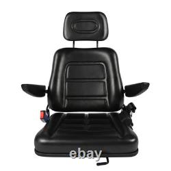 Quality Universal Suspension Seat FORKLIFT/DUMPER/MOWER Heavy Duty PVC Black